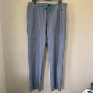 Men's Figs Technical Collection Gray Scrub Pants Button Drawstring Medical Sz XL